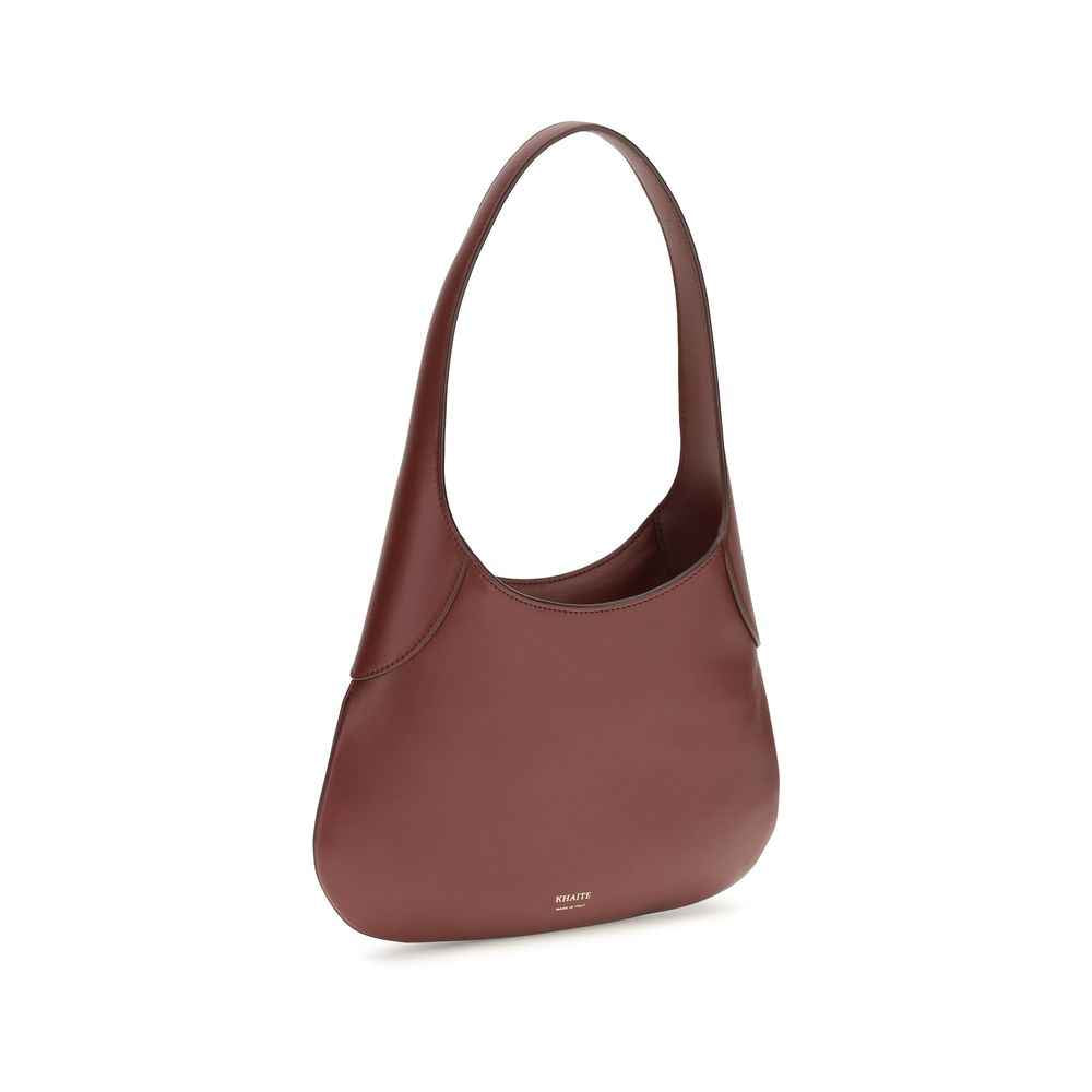 Khaite Bordeaux Calf Leather Bos Taurus Handbag