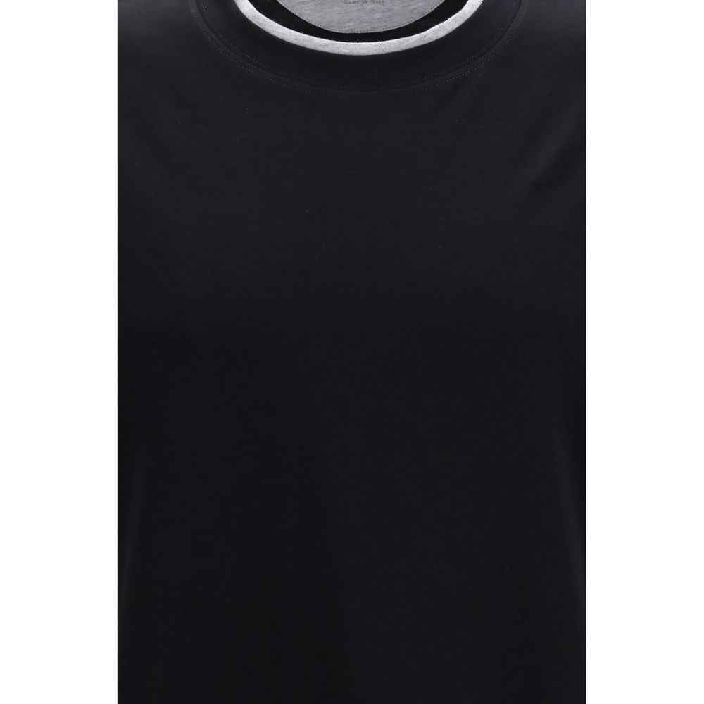 Brunello Cucinelli Black Cotton T-Shirt