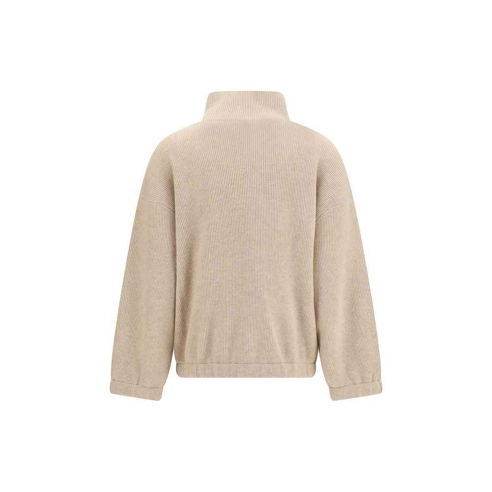 Brunello Cucinelli Beige Cashmere Sweatshirt