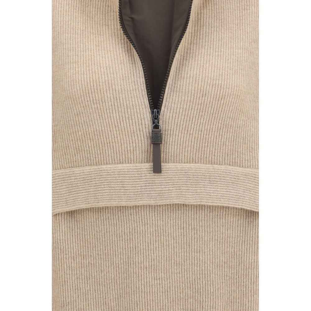 Brunello Cucinelli Beige Cashmere Sweatshirt