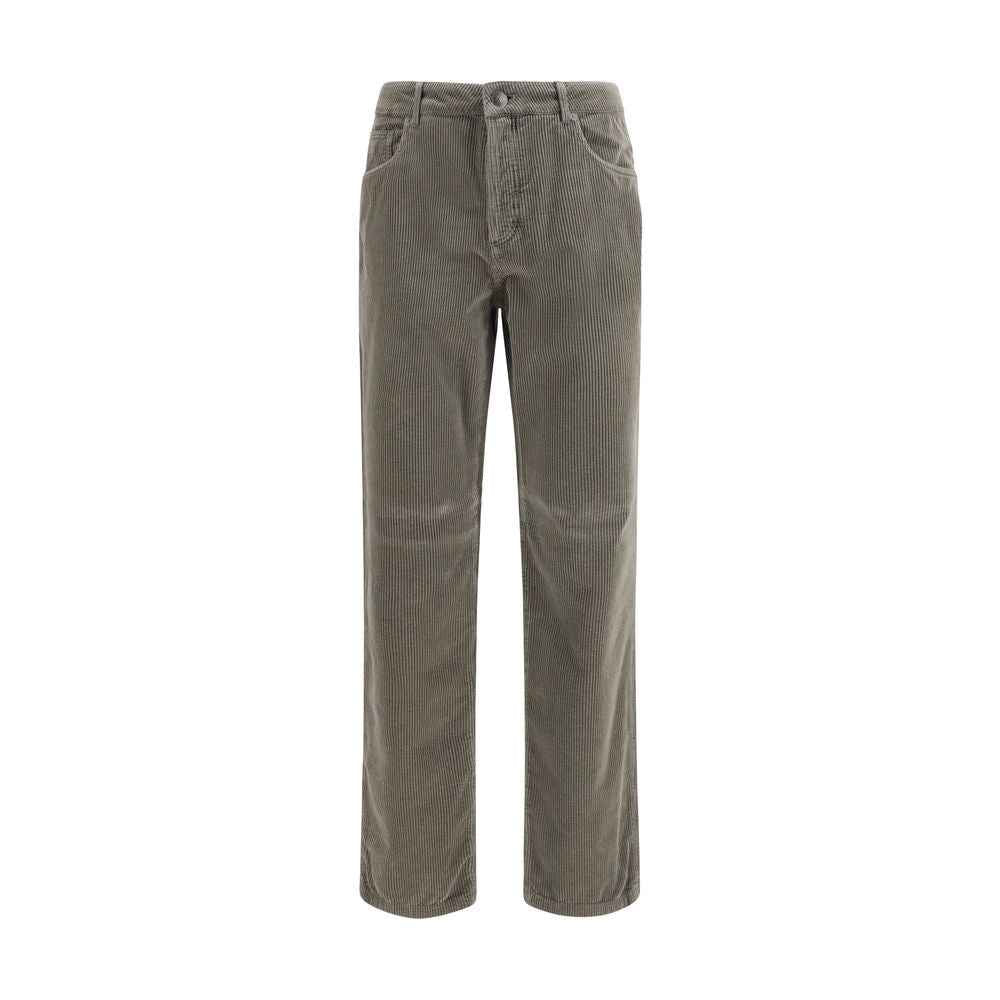 Brunello Cucinelli Bicolor Cotton Casual Pants