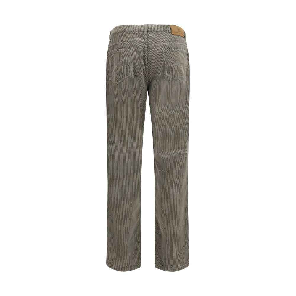 Brunello Cucinelli Bicolor Cotton Casual Pants