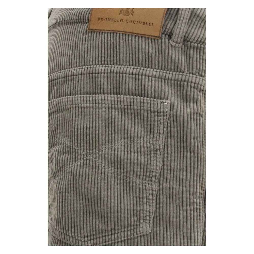 Brunello Cucinelli Bicolor Cotton Casual Pants