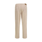 Brunello Cucinelli Beige Cotton Casual Pants