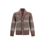 Brunello Cucinelli Bordeaux Alpaca Vicugna Pacos Cardigan