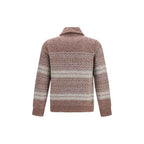 Brunello Cucinelli Bordeaux Alpaca Vicugna Pacos Cardigan