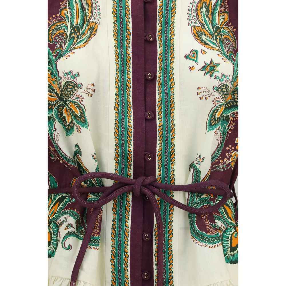 Alemais Multicolor Linen Casual Dress