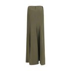 Alexander McQueen Bicolor Silk Long Skirt