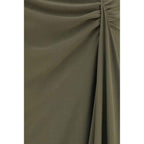 Alexander McQueen Bicolor Silk Long Skirt