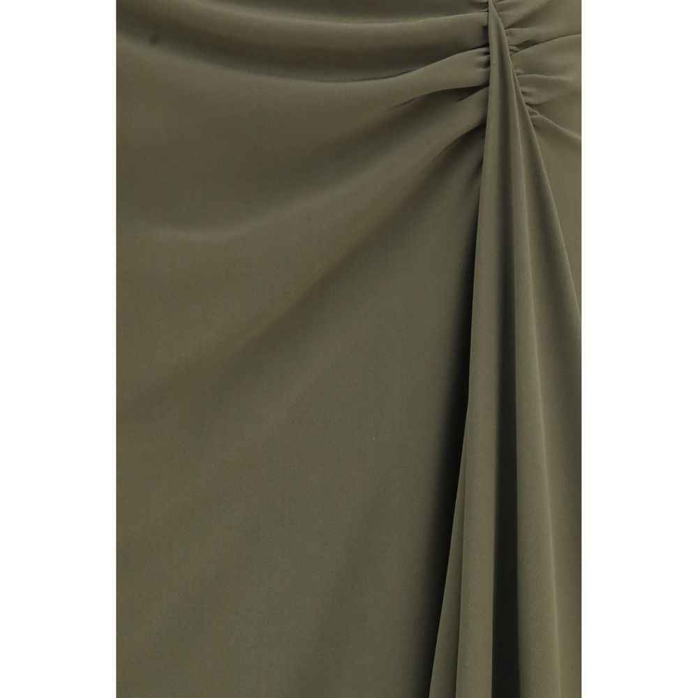 Alexander McQueen Bicolor Silk Long Skirt