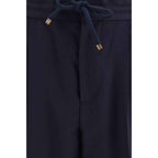 Brunello Cucinelli Blue Wool Oves Aries Casual Pants