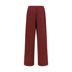 Brunello Cucinelli Bordeaux Cotton Athletic Pants