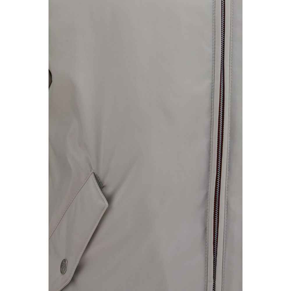 Brunello Cucinelli Gray Polyester Shell Jacket