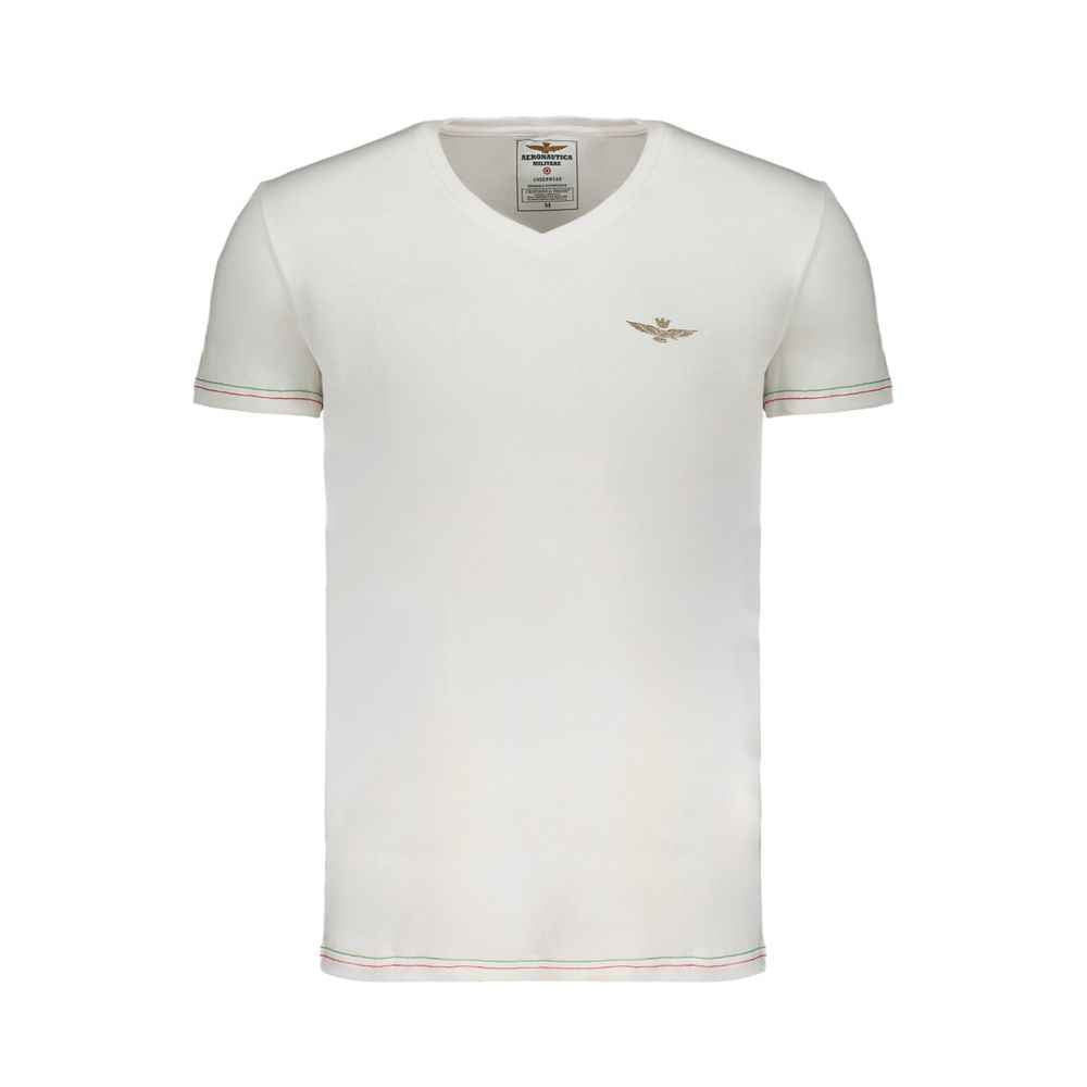 Aeronautica Militare Bianco Cotton Mens T-Shirt