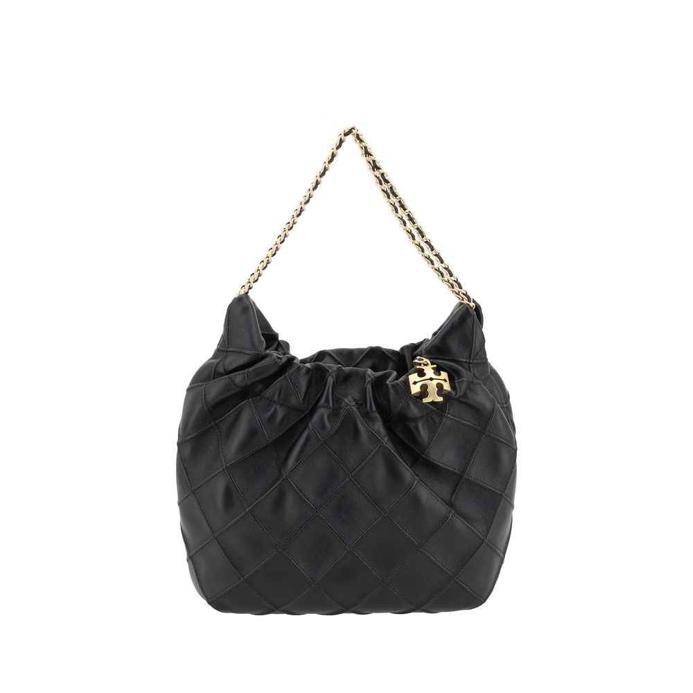 Tory Burch Black Calf Leather Bos Taurus Handbag