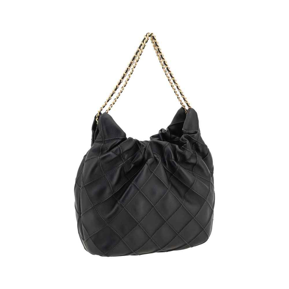Tory Burch Black Calf Leather Bos Taurus Handbag