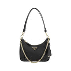 Prada Black Calf Leather Bos Taurus Shoulder Bag