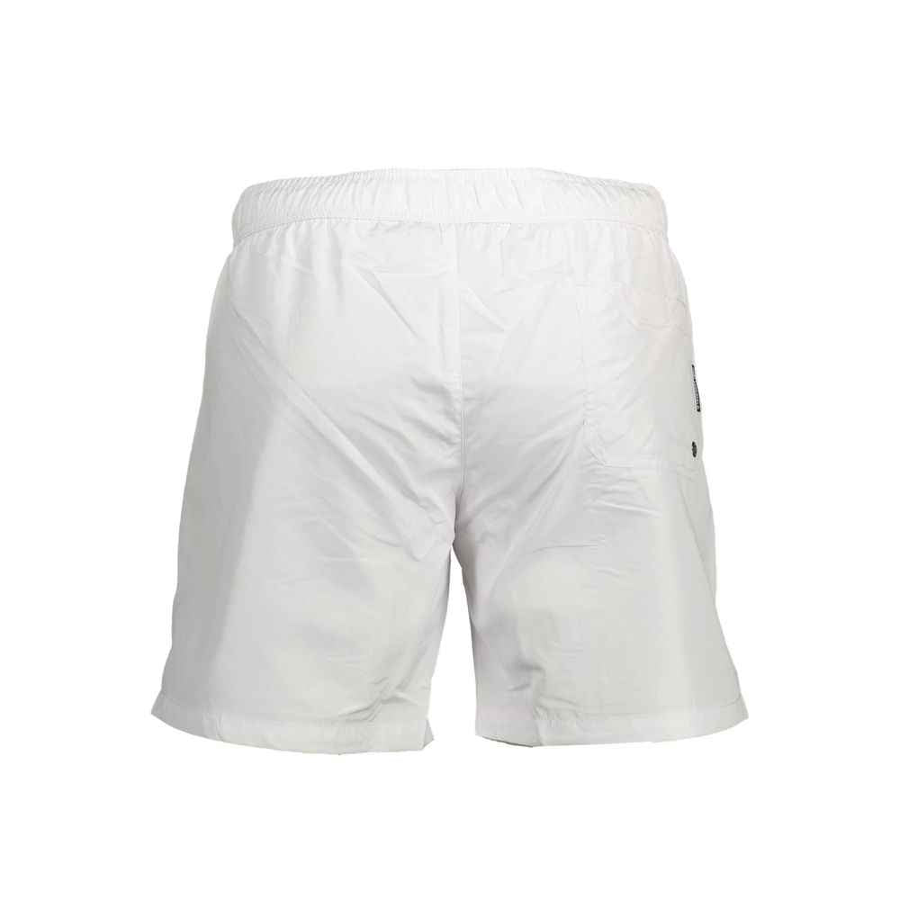 Karl Lagerfeld Bianco Polyester Men's Swim Boxer