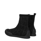 Valentino Garavani Black Fabric High Top Sneakers