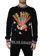 Dolce & Gabbana Black Super King Crew Neck Sweatshirt Sweater