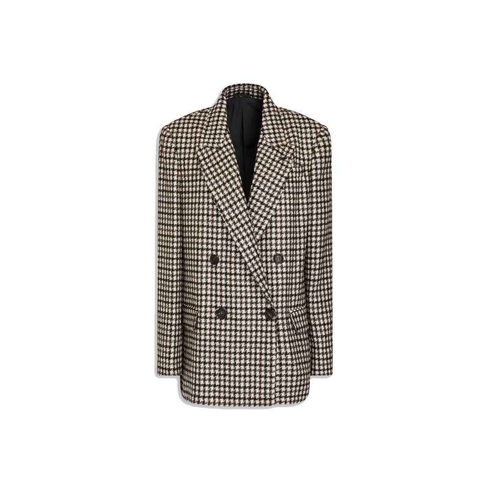 Brunello Cucinelli Brown Alpaca Leather Blazer