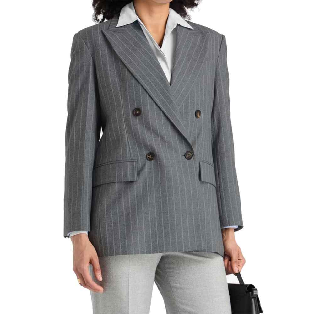 Brunello Cucinelli Gray Virgin Wool Blazer