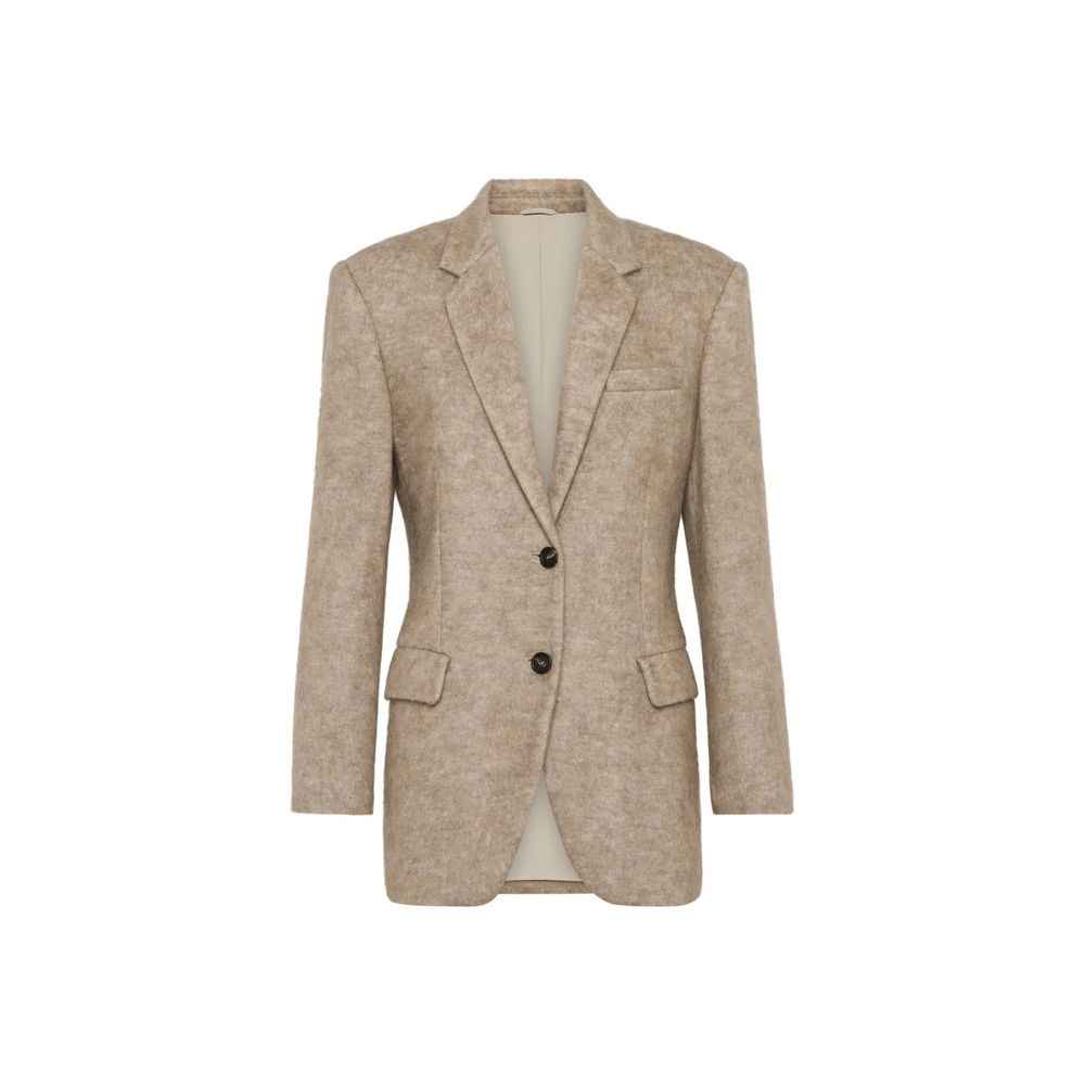 Brunello Cucinelli Beige Cashmere Blazer