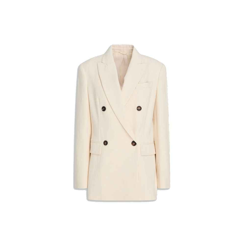 Brunello Cucinelli White Cotton Blazer