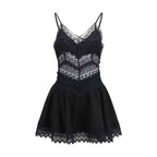 Charo Ruiz Black Cotton Casual Dress