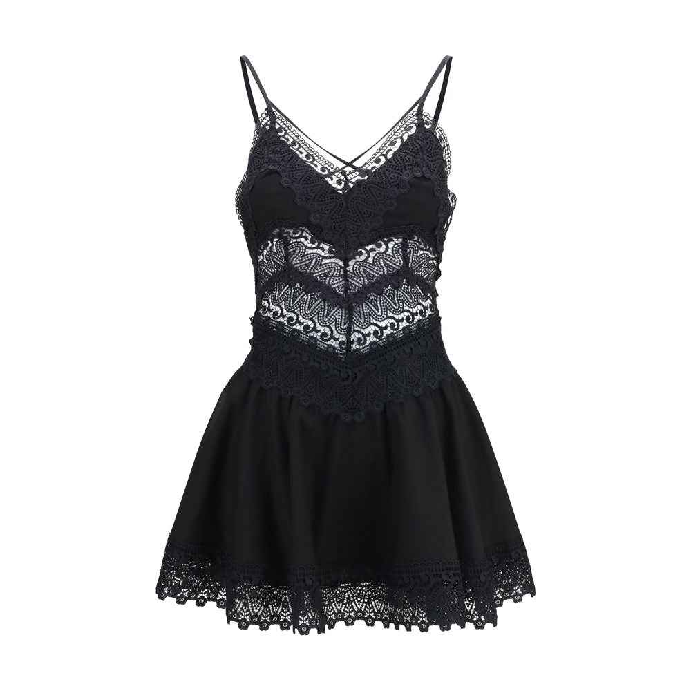 Charo Ruiz Black Cotton Casual Dress