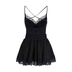 Charo Ruiz Black Cotton Casual Dress