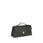 Alexander McQueen Black Calf Leather Bos Taurus Shoulder Bag