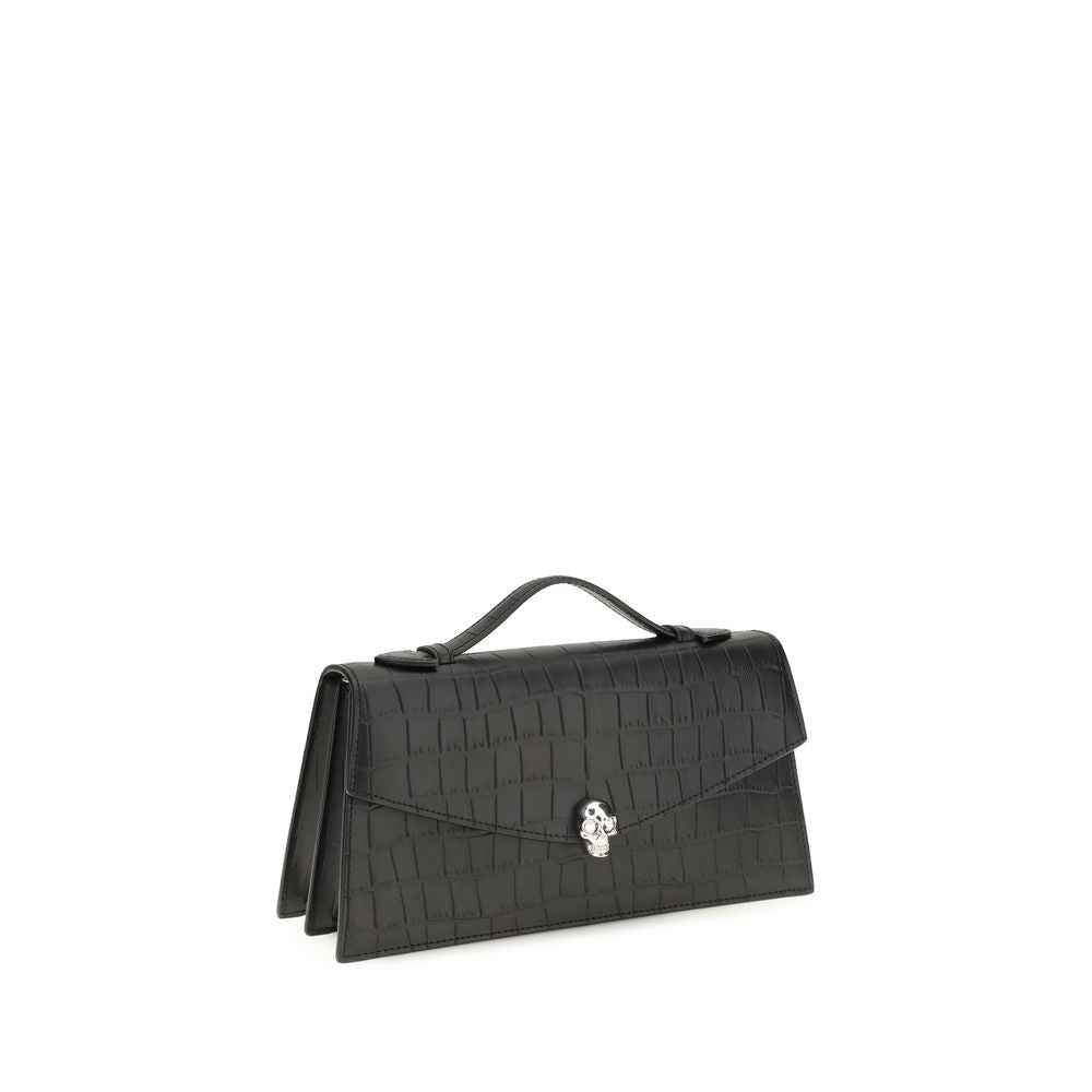 Alexander McQueen Black Calf Leather Bos Taurus Shoulder Bag