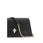Alexander McQueen Black Calf Leather Bos Taurus Shoulder Bag