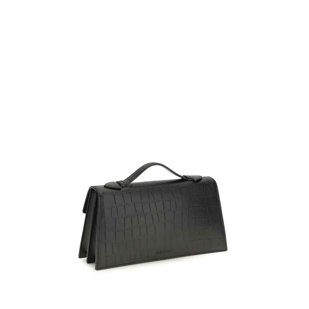 Alexander McQueen Black Calf Leather Bos Taurus Shoulder Bag