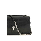 Alexander McQueen Black Calf Leather Bos Taurus Shoulder Bag