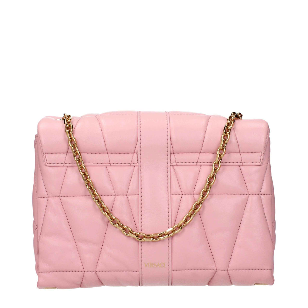 Versace Pink Leather Shoulder Bag