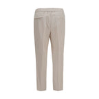 Brunello Cucinelli Beige Cotton Casual Pants