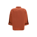 Brunello Cucinelli Brown Cotton Shirt