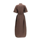 Brunello Cucinelli Brown Cotton Casual Dress