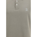 Brunello Cucinelli Bicolor Cotton Polo Shirt