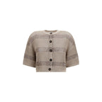 Brunello Cucinelli Beige Cotton Cardigan
