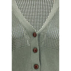 Brunello Cucinelli Bicolor Cotton Cardigan