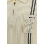 Versace Beige Cotton Polo Shirt
