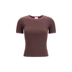 Courrèges Brown Cotton T-Shirt