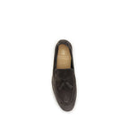 Brunello Cucinelli Beige Calf Leather Bos Taurus Slip-On Loafers