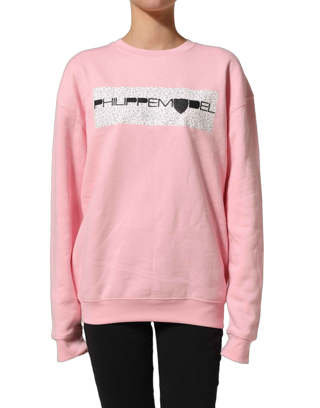 Philippe Model Pink Cotton Logo Long Sleeves Pullover Sweater