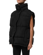 Dolce & Gabbana Black Polyester Sleeveless Padded Men Puffer Jacket
