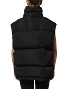 Dolce & Gabbana Black Polyester Sleeveless Padded Men Puffer Jacket
