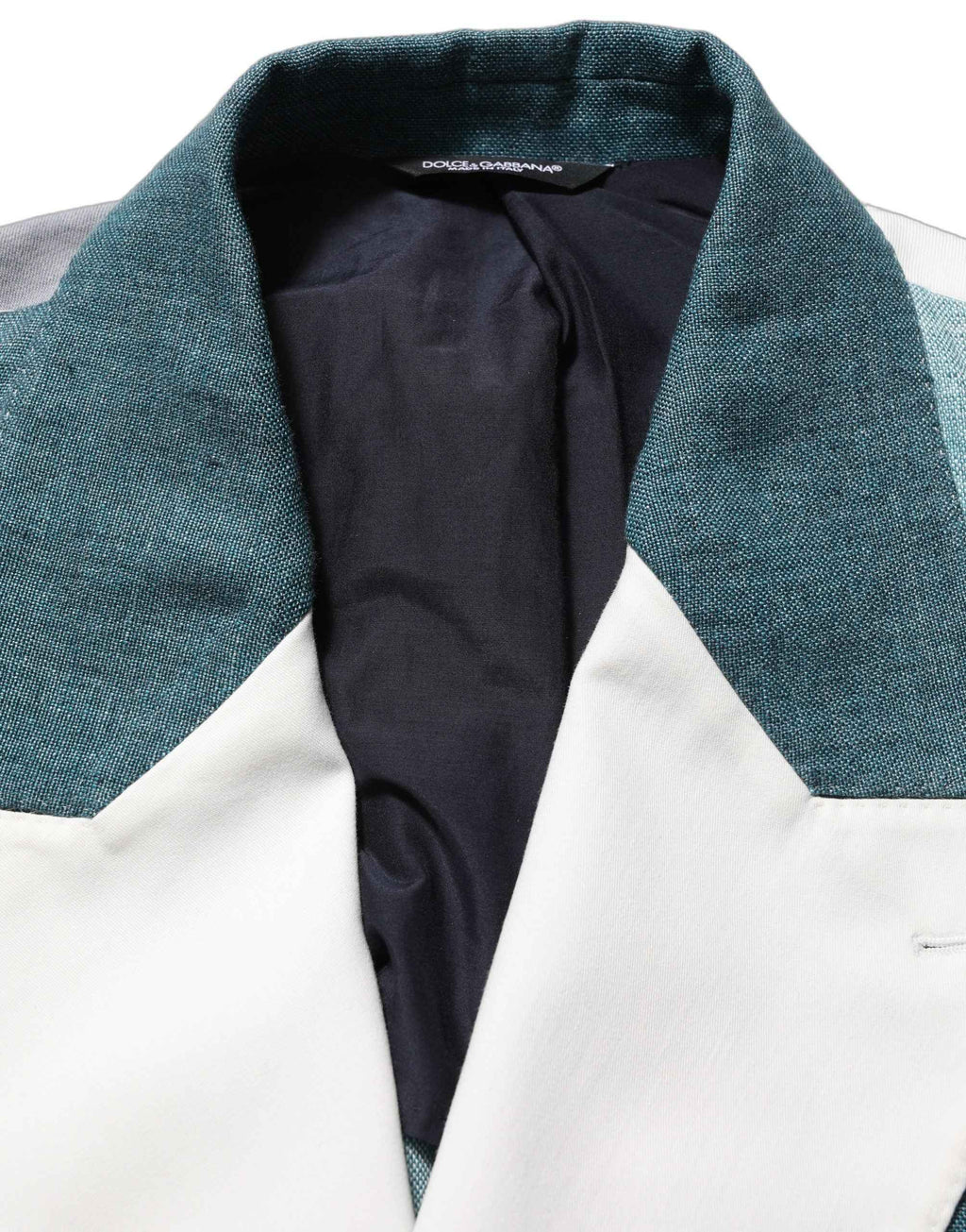 Dolce & Gabbana Multicolor Patchwork Linen Double Breasted Jacket